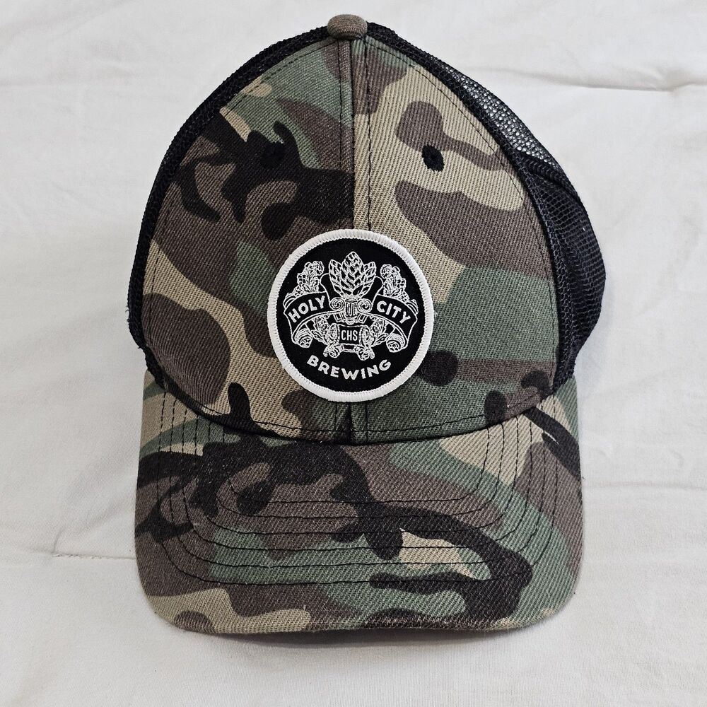 Holy City Brewing Camo Mesh Back Snapback Cap Hat